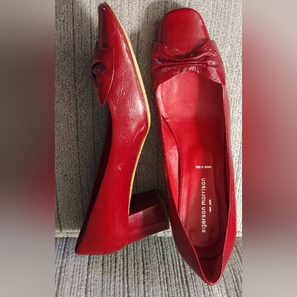 Sigerson Morrison red leather pumps - Picture 12 of 12